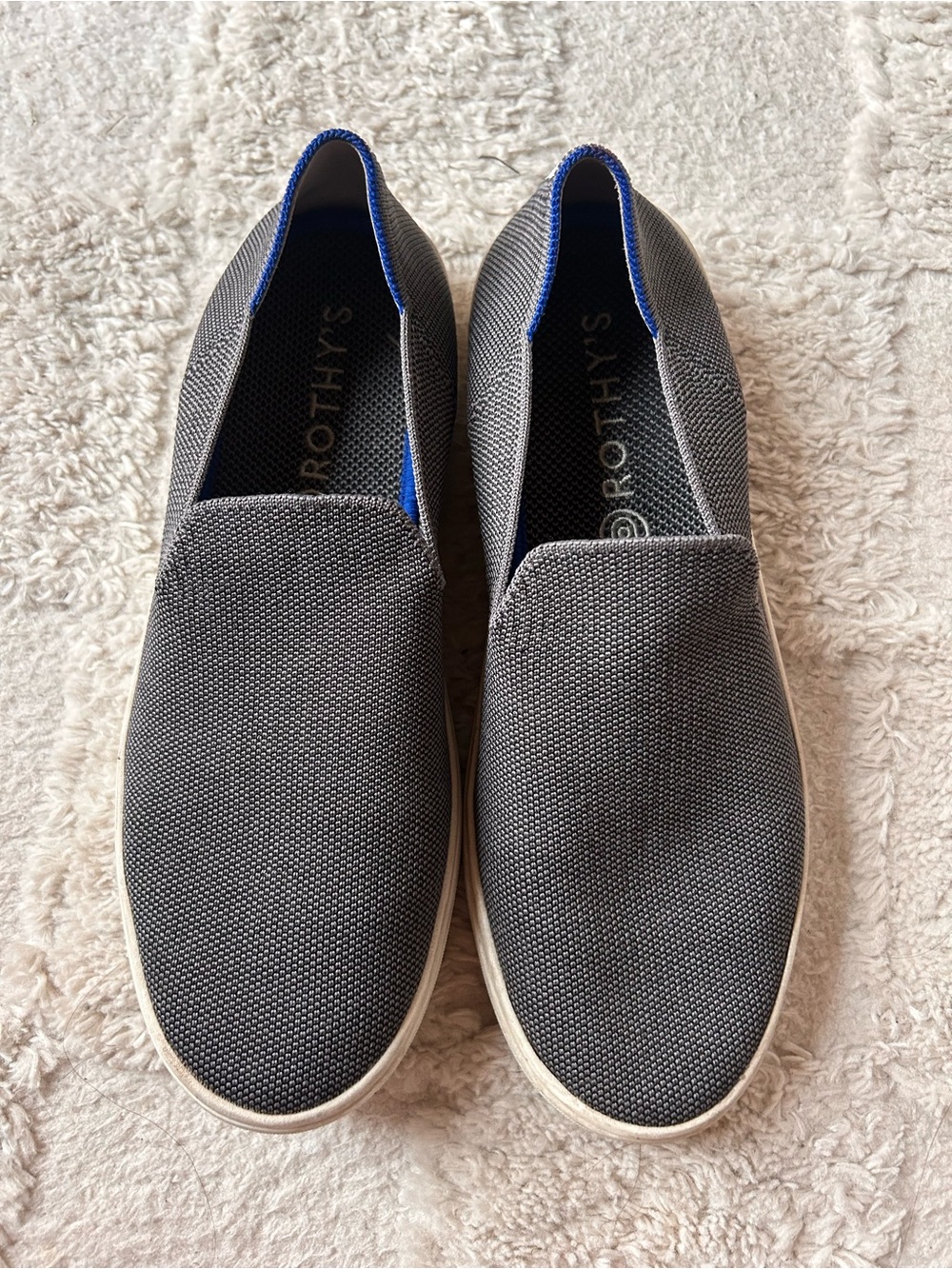 Rothy’s The Original Slip On Sneaker Grey Knit Women’s 9.5